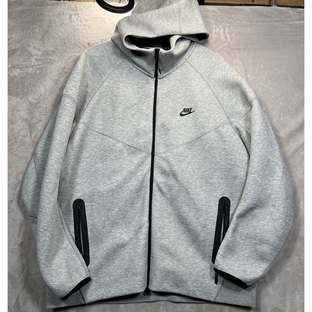 Nike Tech Fleece Windrunner Hoodie Mens 2XL Jacket Full Zip Grey FB7921-063